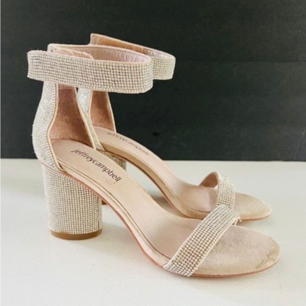 Jeffrey Campbell Sparkling Cream Heels